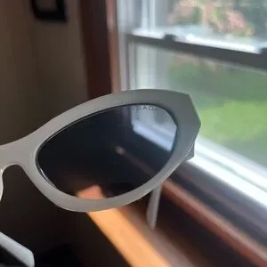 Prada | Accessories | Prada White Cate Eye Sunglasses With 